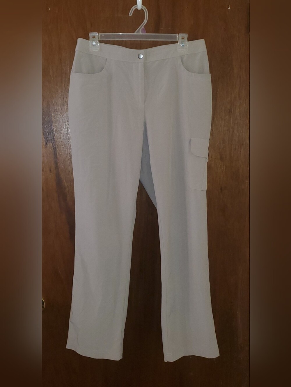 Weekends By Chicos Light Beige Cargo Pants Sz 1 Short